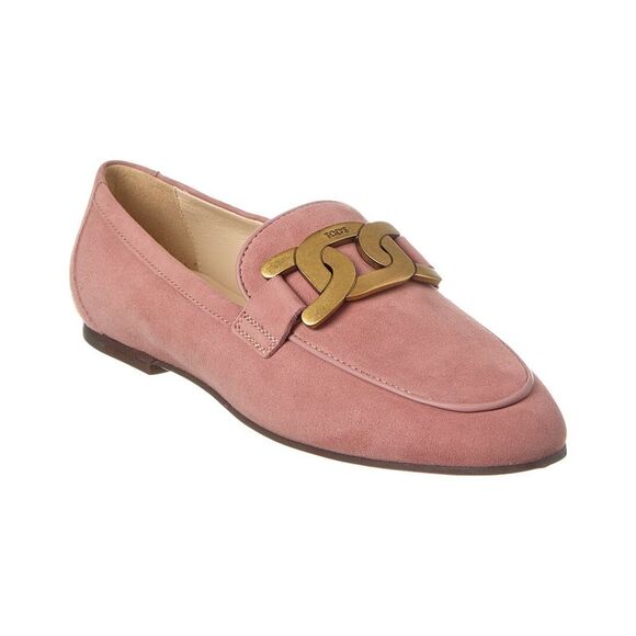 Tod’S Kate Suede & Leather Loafer, Pink - Picture 1 of 5